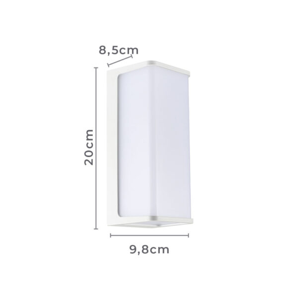ARANDELA LED ELION GRA IP65 C/20CM 10W 3000K BR - Image 3