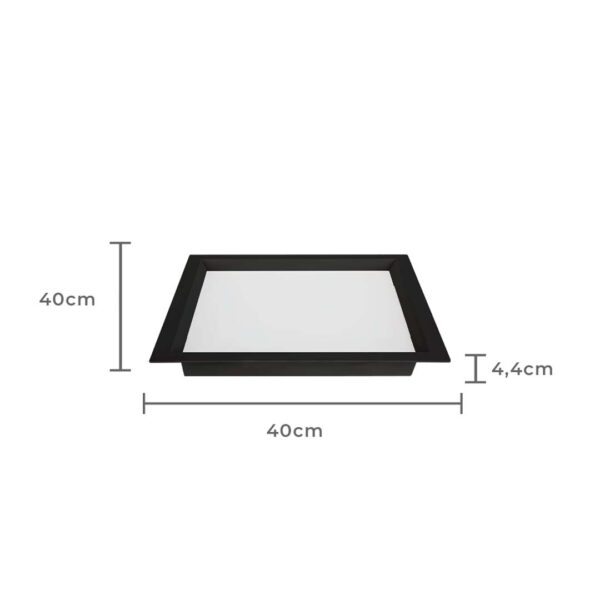 PAINEL LED KAIS EMBUTIR 36W 3000K PT